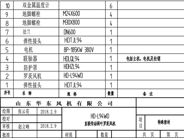 HDL94WD特殊密封羅茨風機CAD圖紙.jpg